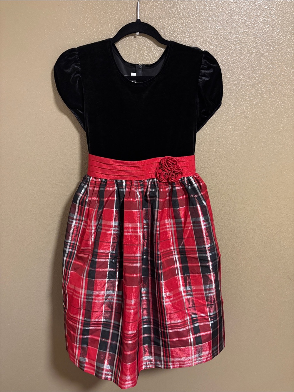 Bonnie Jean Plus Size Girls' Sz 18.5 Pleated Rosette Dress